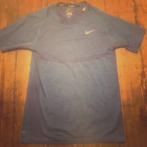 Small, blue nike dri-fit T-shirt
